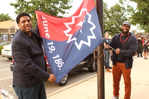 Juneteenth flag raising