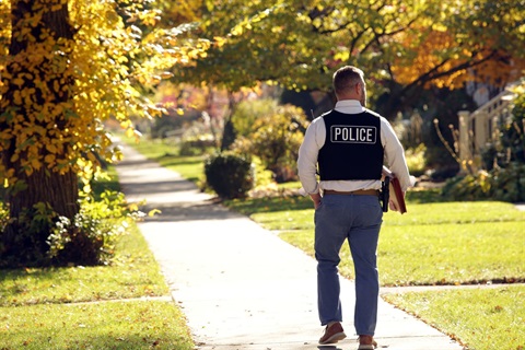 officer walking